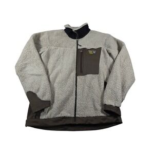 Mountain Hardwear Women's L Large Monkey Fleece Jacket Grey Brown Full Zip